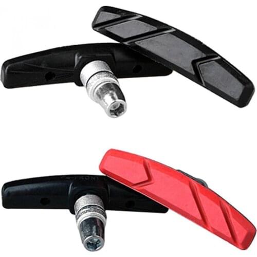 2PCS Bicycle mountain brake V-brake pads with mud trough silent bicycle brake pads road bike brake pads rubber sheet