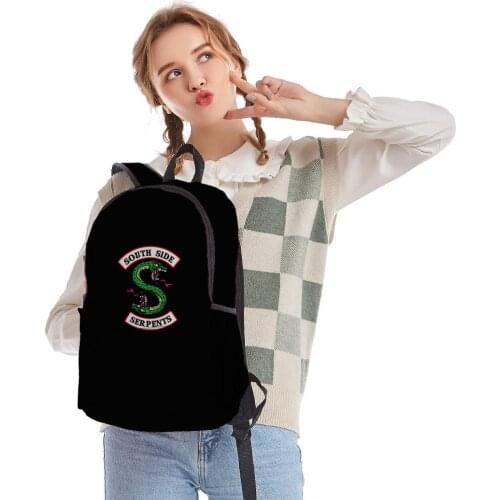 TV Riverdale Season 5 Women Men Backpack Laptop Bags Teenager Boys Girls 3D Oxford Waterproof Backpack Laptop Bags Schoolbag