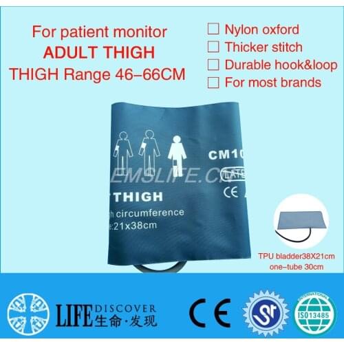 Adult thigh NIBP Cuff with bladder single-tube nylon coat BP CUFF