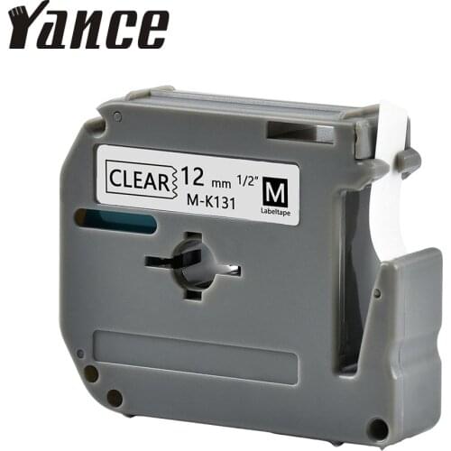 Yance MK131 MK-131 12mm Black on clear Compatible brother label tape for PT-65 PT-85 PT-90 PT-M95 PT-100 PT-45M Label Printer