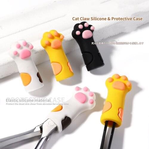 Nipper Cover Protective Cat Paw 3pcs /Set Sleeve for Nail Cuticle Scissors Manicure Pedicure Tools kits Dead Skin Scissor Cap