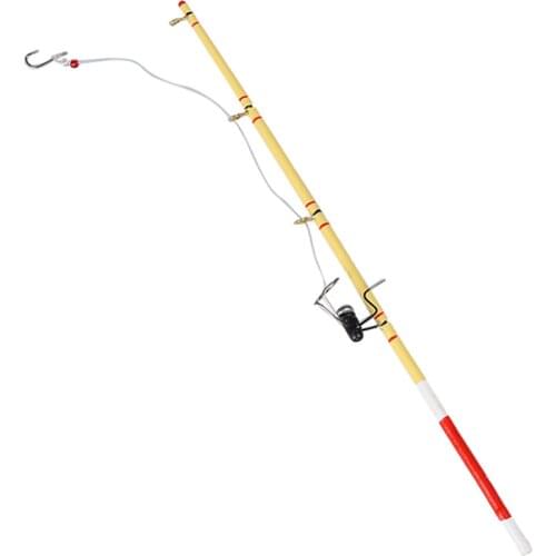 1pc 17.5 cm 1:12 Fishing Rod Pole Dollhouse Miniature Fishing Tool Model Toy Dolls House Garden decoration Accessories