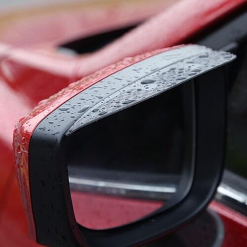 2Pcs Universal Flexible PVC Rain Eyebrow Car Accessories Rearview Mirror for Toyota Trd Camry Rav4 Mazda 2 3 5 Cx-5 Kia Rio K3