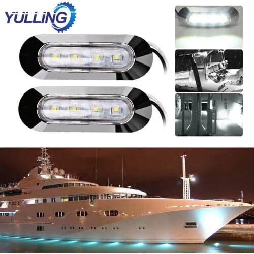 2PCS Marine Boat Transom LED Stern Light Cold White LED Tail Lamp Yacht Accessories Waterproof LED Courtesy Lights Dropshipping