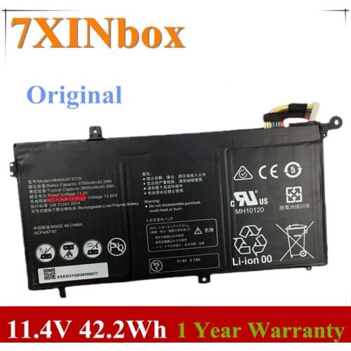 7XINbox 11.4V 42.2Wh 3700mAh Original HB46K497ECW Laptop Battery For Huawei Matebook D Series