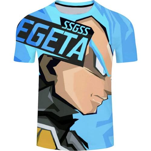 Anime Super Saiya God Blue Vegeta 3D Printing Male/Female T-shirt Men Women Tshirt Summer Animation Goku Harajuku Casual Tee Top