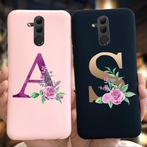 For Cover Huawei Mate 20 Lite Case Cute Letter Flower Back Protection Phone Soft Case For Huawei Mate 20 Lite Mate20 20 Pro Capa