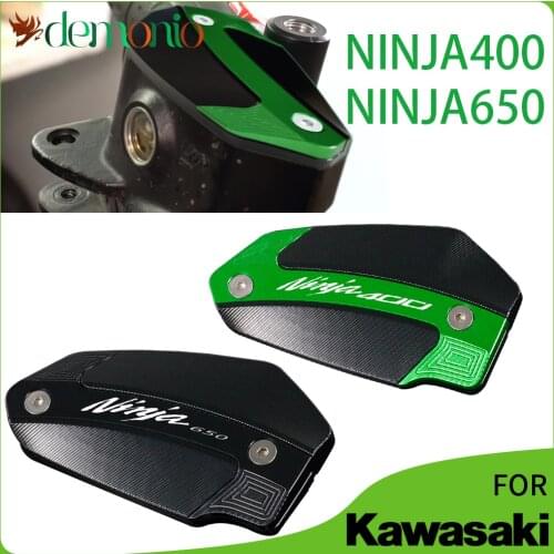 For KAWASAKI NINJA 400 / R 2011-2017 Ninja 650 17-2020 Motorcycle CNC Aluminum Front Brake Fluid Reservoir Oil Tank Cover Cap