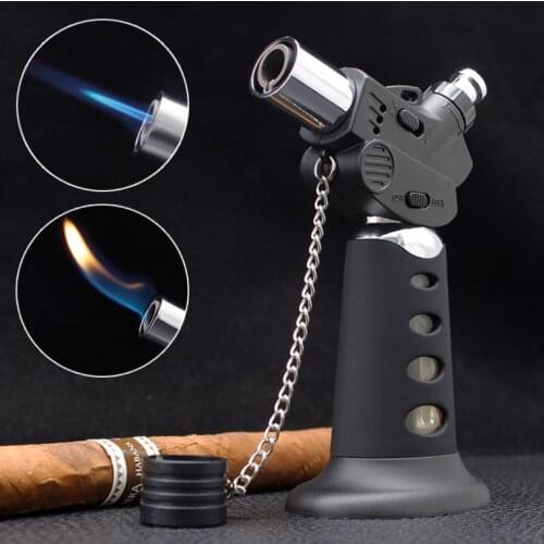 Durable jet Turbo torch flame open fire Switchable flame lighter Travel Butane inflatable High temperature igniter ( no gas )