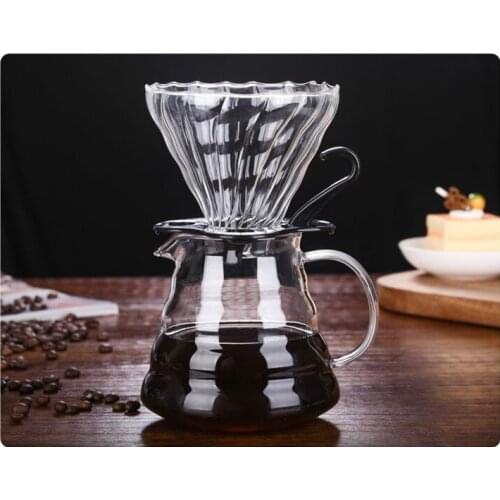 Eco-friendly Hand Blown Borosilicate Transparent Glass Coffee Pot Hand Drip Coffee Maker