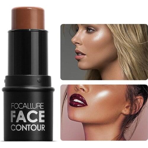 FOCALLURE Highlighter pen Face Concealer Contouring Bronzer brighten 3D Contour Makeup Glow highlighter stick