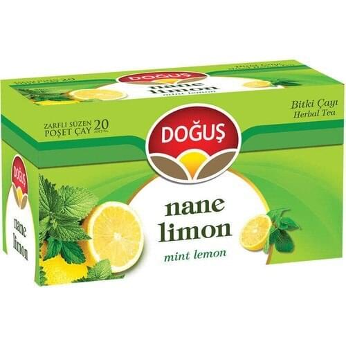 PERFECT WITH ITS WONDERFUL DRINK Dogus Herbal Tea Mint Lemon 20 LI FREE SHİPPİNG