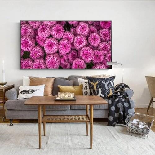 Pink Chrysanthemum Canvas Art Paintings Home Decor Realist Flowers Modern Wall Posters And Prints Pictures For Bed Room Cuadros