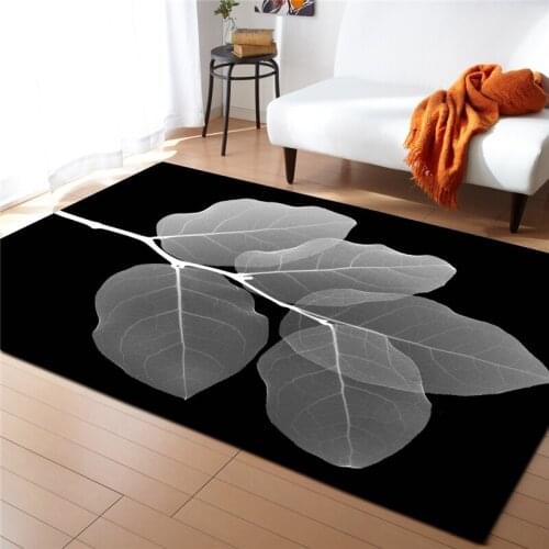 Printed Leaves Plant Carpets for Living Bedding Room Hallway Large Rectangle Area Yoga Mats Modern Outdoor Floor Rugs Home Decor