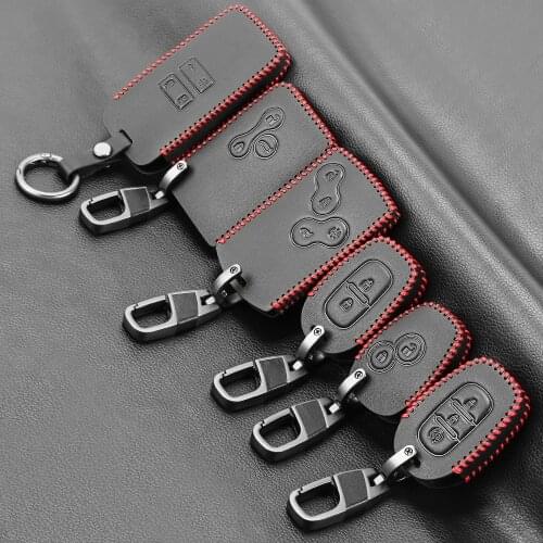 Leather car key case key cover for Renault Clio Dacia Logan Sandero Megane Modus Espace Kangoo keychain Remote control case