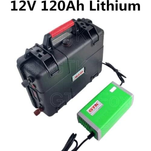 12V 120Ah Lithium li ion battery pack rechargeable for solar system golf trolley camper caravan motor home RV +charger