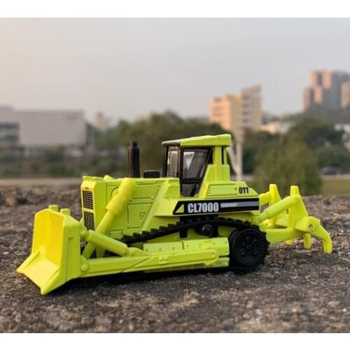 11cm Green Bulldozer Mechanical Car Alloy Model Toy Diecast Construction Vehicle Toys for Boys Christmas Birthday Gift Car