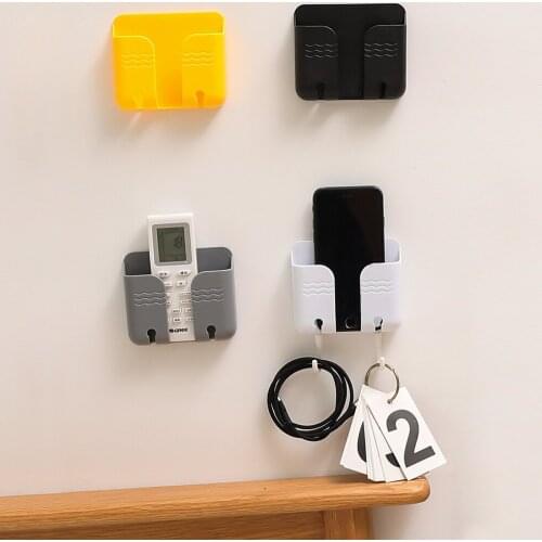 Wall Mounted Storage Box Remote Control Storage Organizer Case for Air Conditioner Tv Mobile Phone Plug Holder Stand Rack Hot