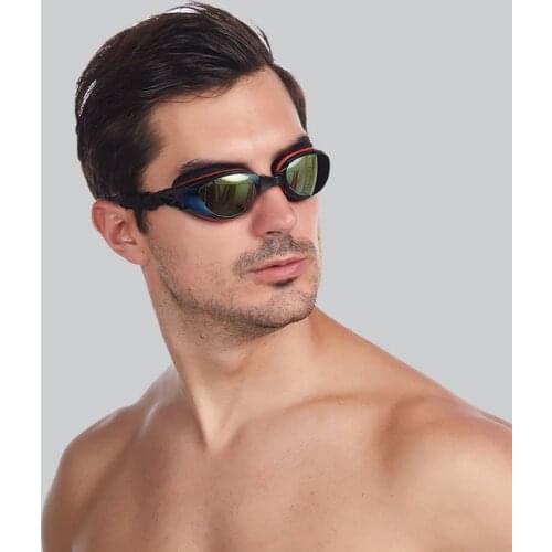 Electroplate Anti-UV Swimming Goggles Anti Fog Waterproof Unisex Diving Glasses Silicone Frame Swim Eyewear+ Swimming Cap