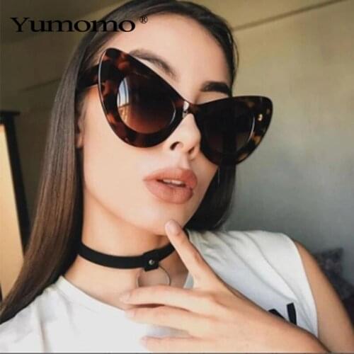 Fashion Ladies Vintage Cat Eye Oversized Sunglasses Women Brand Designer Butterfly Sun Glasses For Female Shades UV400