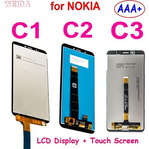 Original LCD for Nokia C1 C2 C3 LCD Display Touch Screen Digitizer Assembly for Nokia C1 LCD Nokia C2 Screen Nokia C3 Display