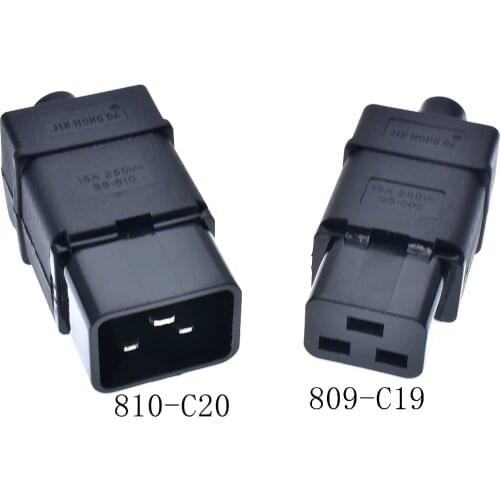 PDU/UPS socket Standard IEC320 C19 C20 16A 250V AC Electrical Power Cable Cord Connector Removable plug SS-809 SS-810 Plug