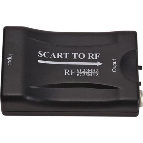 SCART to RF Coax Converter Adapter SCART Digital Signal to RF Analog Signal For DVD/Blu-ray player so on