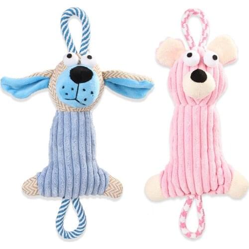 Pet Dog Squeaky Chew Toy Interactive Sound Training Toys Soft Plush Durable Molar Teeth Cleaning Puppy Pets Dogs Supplies