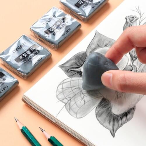 1pcs Plasticity Soft Rubber Eraser Student Drawing Sketch Highlight Novelty Plasticine Pencil Eraser Art Supplies Cute Eraser