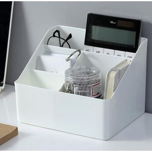 Plastic Desktop Sundries Storage Makeup Organizer Cosmetic Makeup Brush Storage Case Home Office Bathroom Storage Box