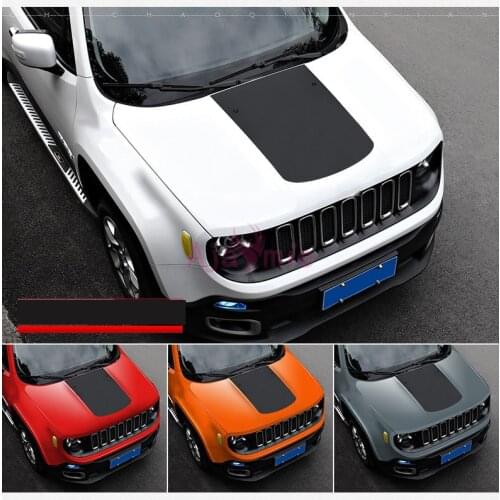 For Jeep Renegade 2016 2017 2018 Carbon Fiber Color Car Hood Film Decal Car Sticker Protector Styling Accessories