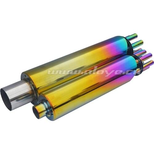 Popular Rainbow Stainless Steel Exhaust Muffler End Tip 490x100mm