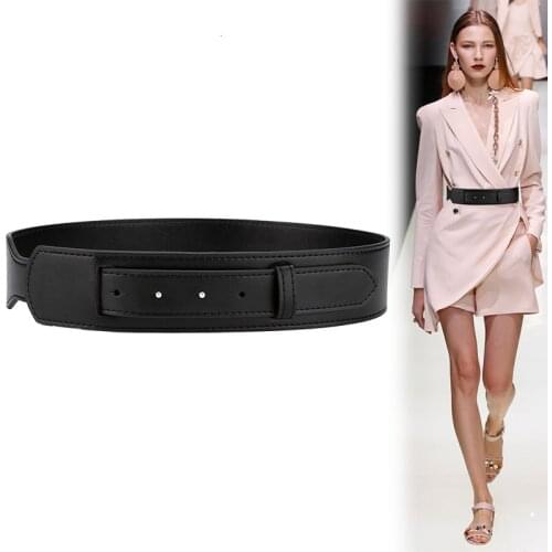 New Cowskin Belts For Women Coat Fashion Black Soft Cow Genuine Leather Waistbands Dress Hot Sexy Corset Waist Seal Lady Sweater