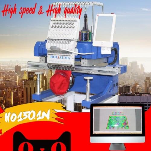 Shenzhen HOLiAUMA 1/2/4/6/8 head 1200 high speed large area industrial and home use 3d computerized embroidery machine