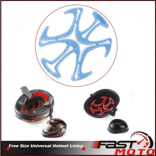 Black Bule Green Orange Pink Purple Red Yellow Cyan Lining Mat Helmet Silicone Pad Free Size Motorcycle Bike Helm Liner Pads