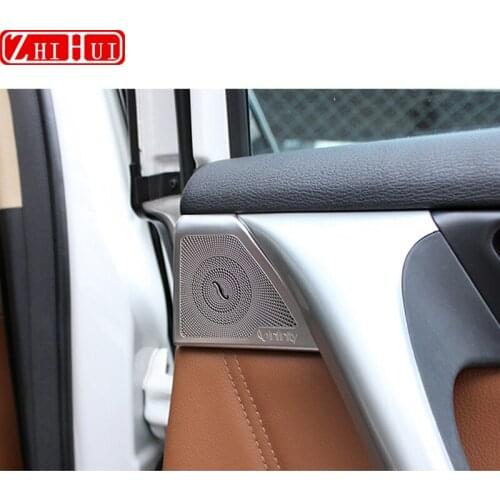 Car Styling Interior Car Rear Row High Pitch Speaker Cover Sticker for GWM Haval H9 2015-2020 Stainless Steel Accessories 2PCS