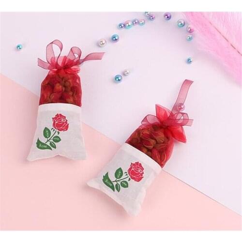 Hot 300pcs Natural Lavender Rose Jasmine Bud Dried Flower Sachet Bag Aromatherapy Aromatic Air Refresh