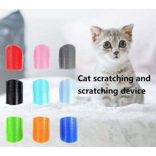 Pet Products For Cats Brush Corner Cat Massage Self Groomer Comb Brush With Catnip Cat Rubs The Face A Tickling Comb