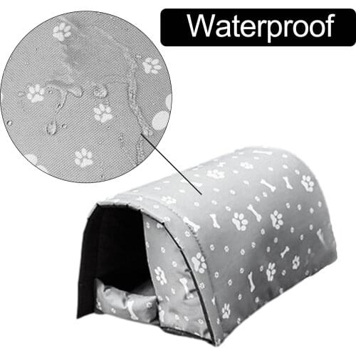 Waterproof Oxford Cloth Pet House Outdoor Cat Shelter For Small Dog Closed Design Keep Pets Warm #W0
