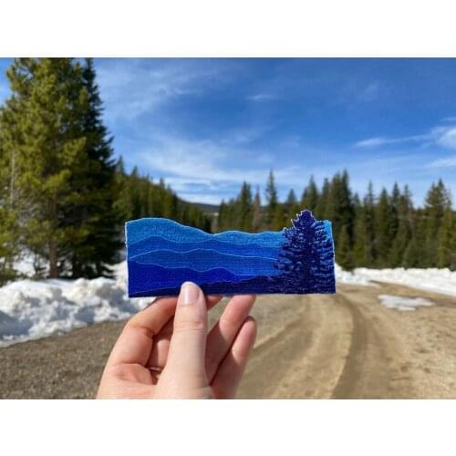 Great Smokey Mountains Blue Ridge Mountains Embroidery Patches for Clothing Shenandoah Large Iron on Explorer Embroidered Badge