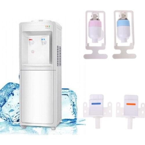 Y98B Water Dispenser Replacement Push Type White Plastic Tap Faucet 2 Pcs