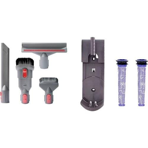 1set Holders for Dyson V6 DC58 DC59 DC31DC34 DC35 & 4Pcs for Dyson V6 V7 V8 V10 DC24 DC33 DC35 DC39 DC44 ,Replace Brush