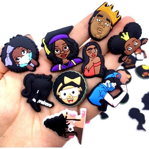 10PCS/Set Mix Cartoon PVC Flat Back BLM Character Series Accessories For DIY Phone Case Jewelry Scrapbook Cute Embellishments