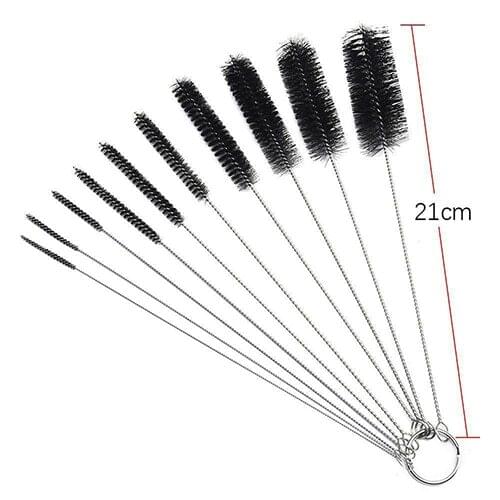 10 Pcs Nylon Bottle Tube Nozzle Brushes Cleaning Brush Kitchen Cleaner Set For Drinking Straws / Glasses / Keyboards / Jewelry