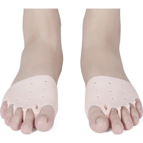 100pcs/lot foot care bunion corrector hallux valgus large foot bone overlap shock absorber Female toe pedicur sleeve five-hole