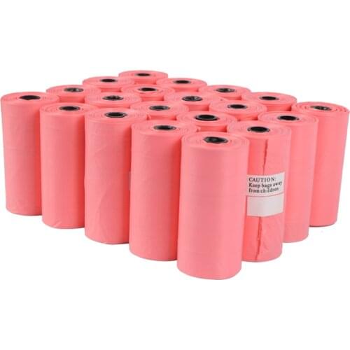 300 Counts Dog Poop Bag Biodegradable Dog Poop Bags Eco-Friendly Pet Waste Bags pink Clean Up Refill Rolls Pet Poop Bags