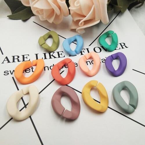 40pcs/lot 21*29mm Color Acrylic Buckle Beads DIY Glasses Chains Mask Chains Earrings Necklace Mobile Chains Accessories N447