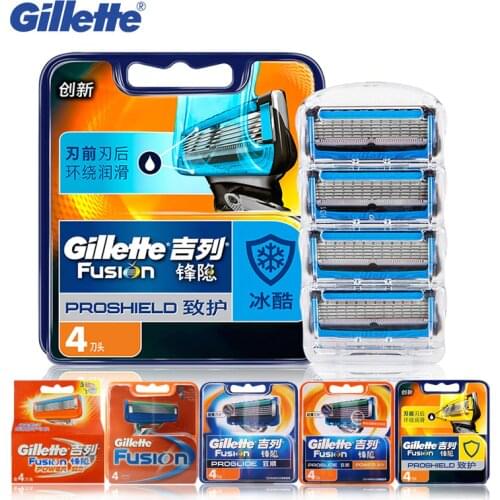 Gillette Fusion Shaving Blades For Men Razor Shavers More Smooth ProGlide Proshield Safety Razor Refills