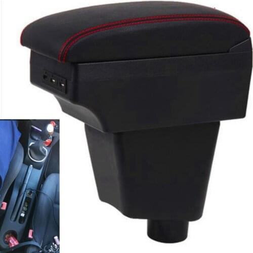 For Renault Clio 3 Captur Armrest box central Store content box with USB interface