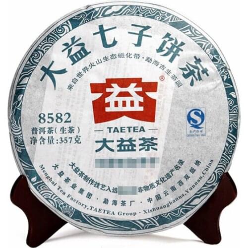 2011 TAETEA 8582 Sheng Puer Chinese Tea Batch 103 Menghai Dayi Raw Puer Chinese Tea Qizi 357g